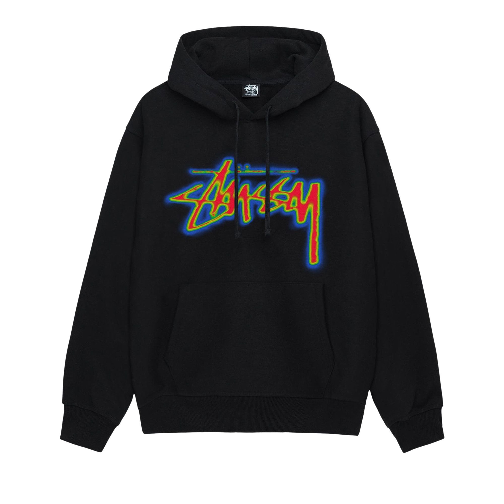 Stussy Thermal Stock Hoodie 'Black' - 1