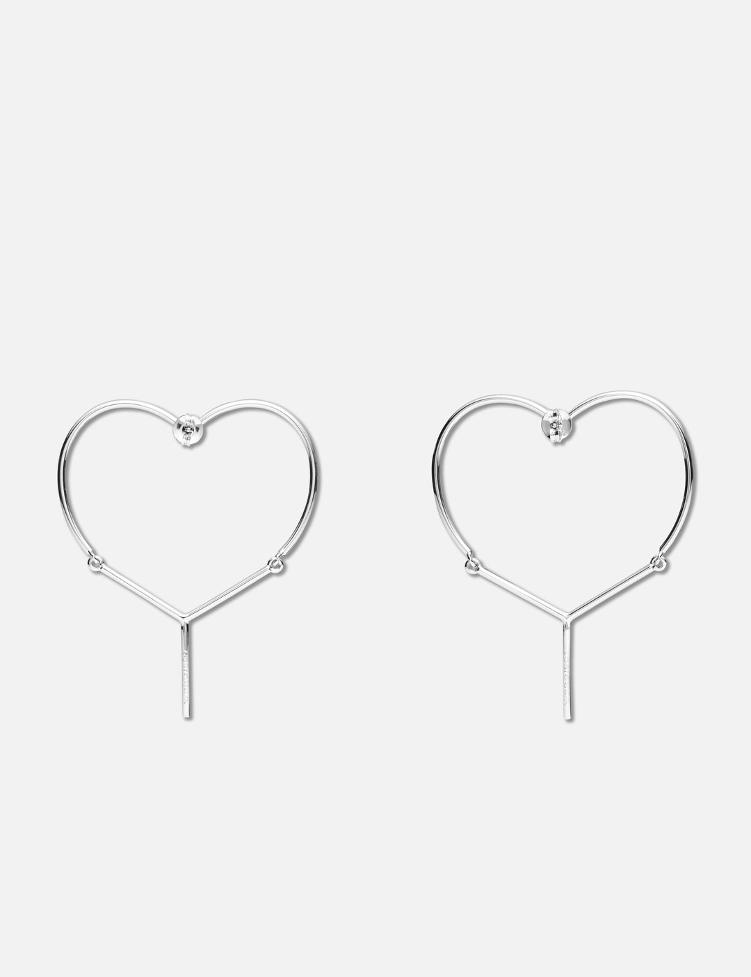 Y-shaped heart earrings - 3