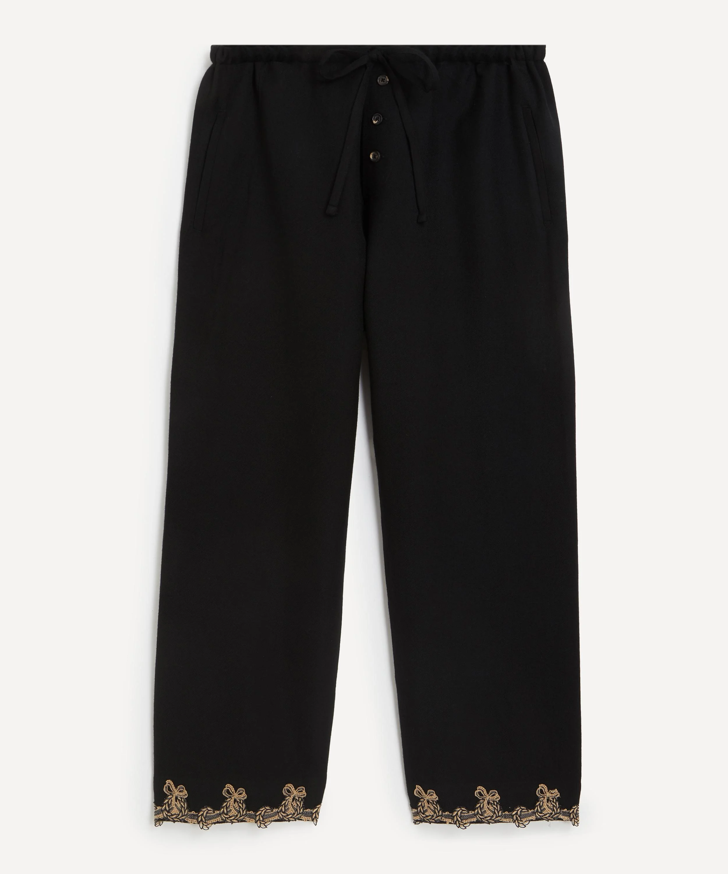 Black Laurelist Pyjama Trousers - 1