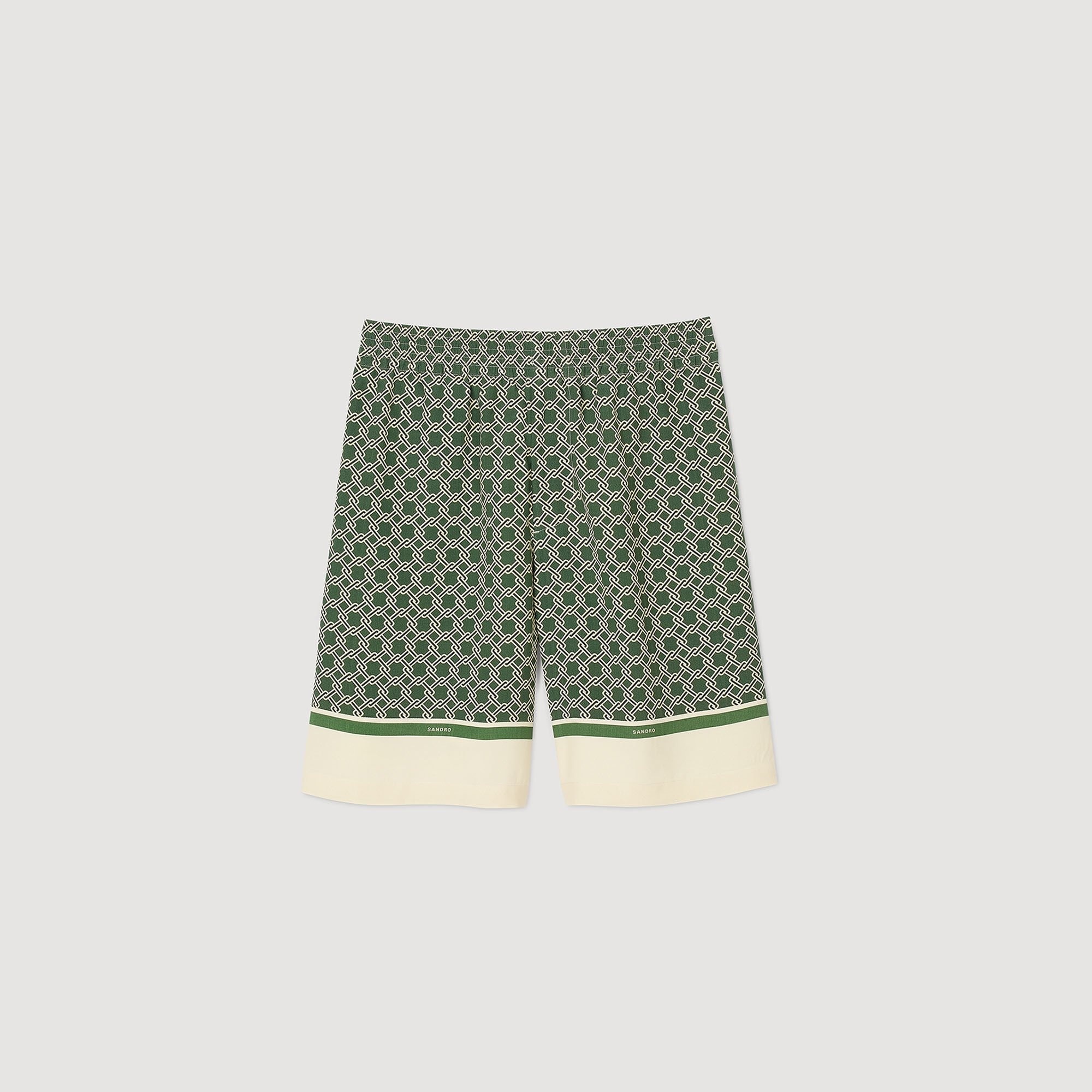 PATTERNED FLOWY BERMUDA SHORTS - 6