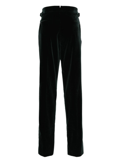 Ralph Lauren mid-rise velvet straight-leg trousers outlook