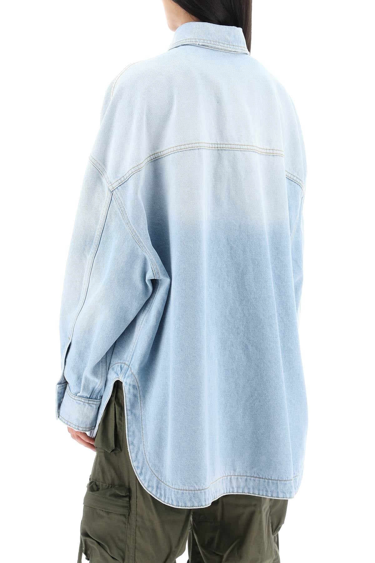 Oversized Denim Overshirt - 2