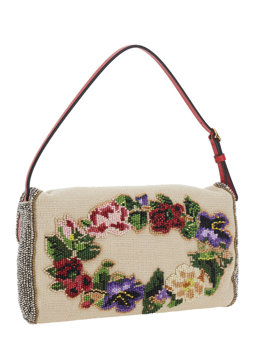 Valentino Garavani Women Clutch | Vain Soft | Ric.Garland Beads/Vit.Soft Grain L./A.Br - 3