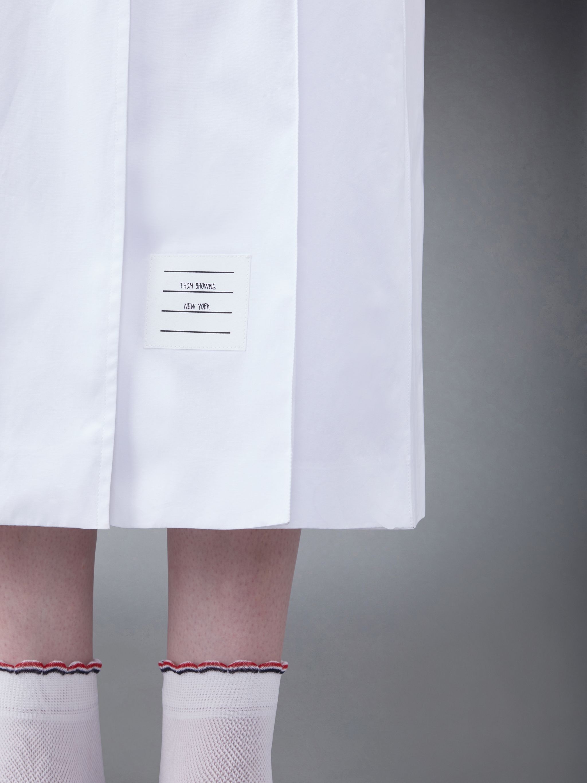 pleated poplin shirtdress - 6