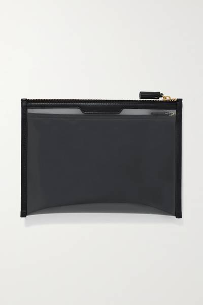 Anya Hindmarch Safe Deposit leather-trimmed PVC pouch outlook