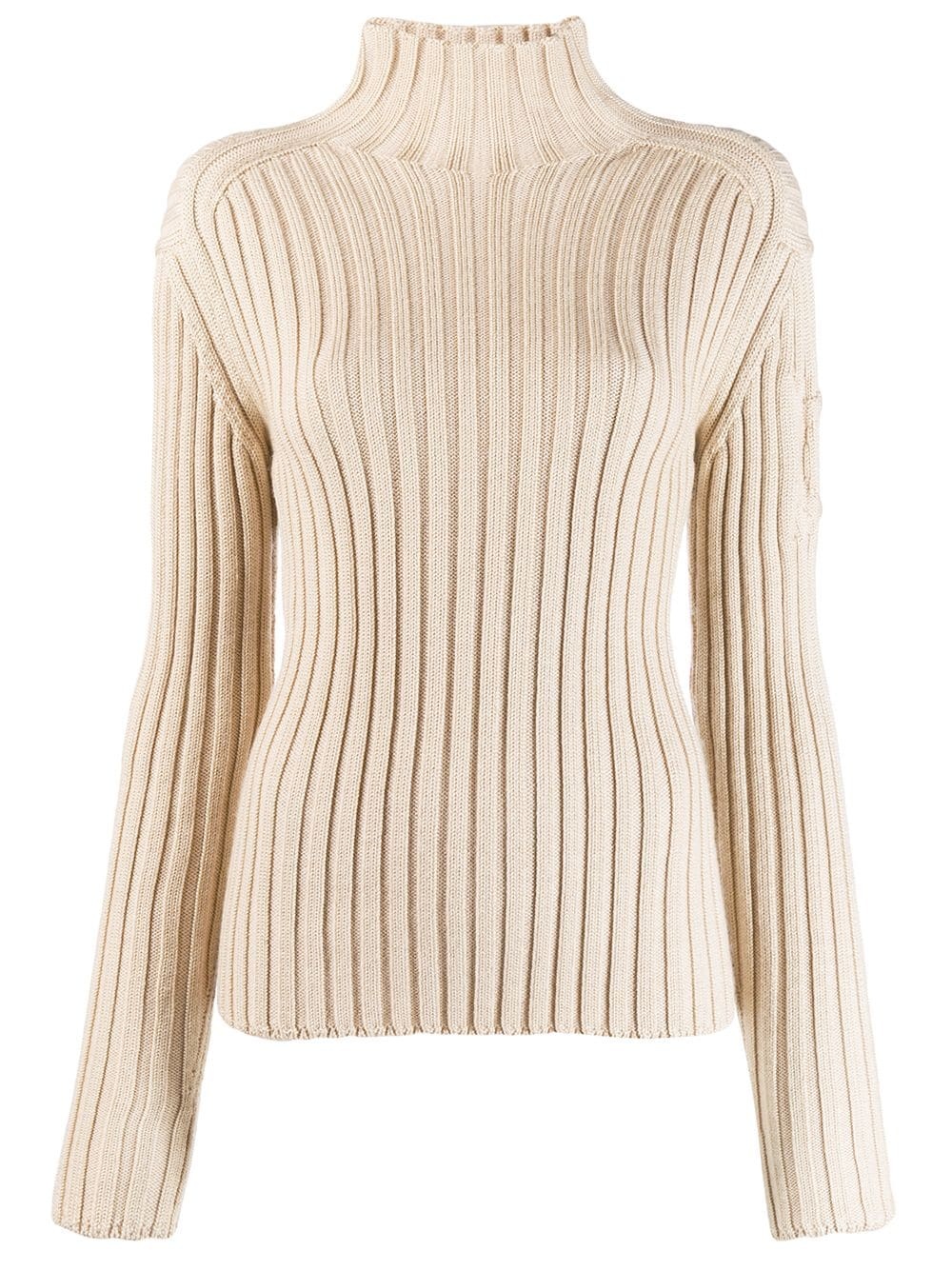 ribbed roll neck jumper - 1