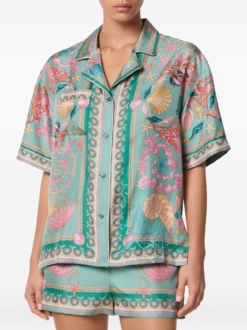 Underwater Barocco silk shirt - 3