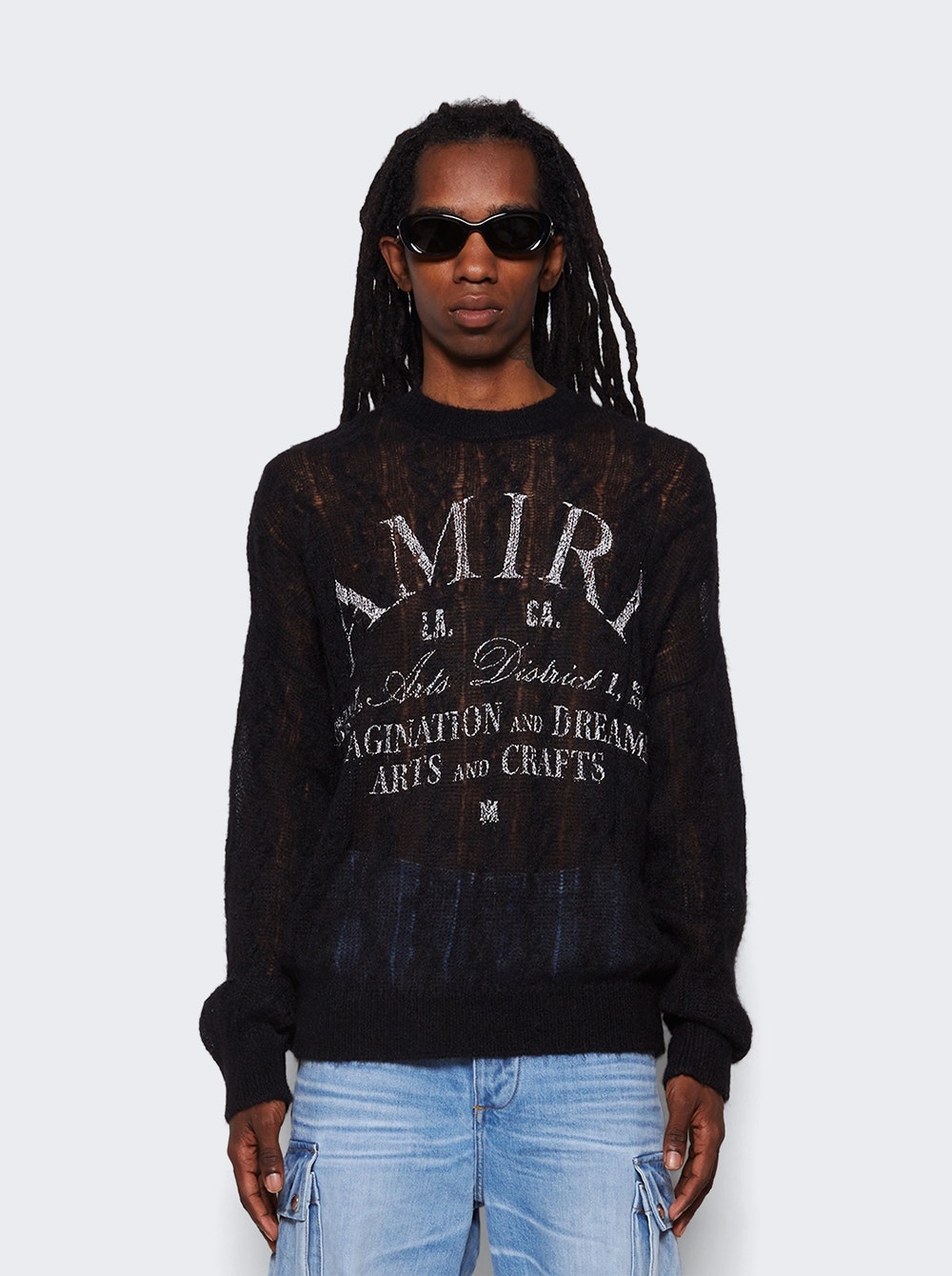 Arts District Mohair Crewneck Sweater Black - 3