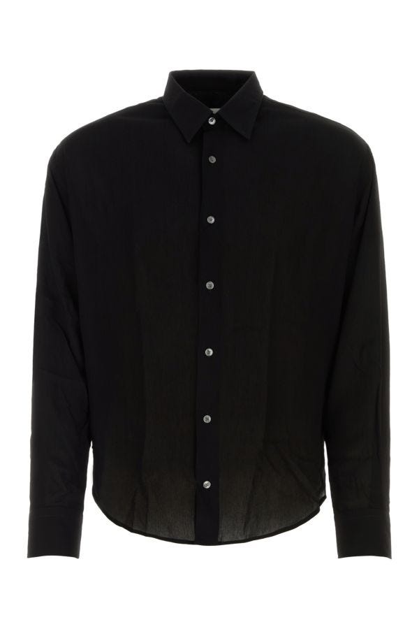 Black viscose shirt - 1