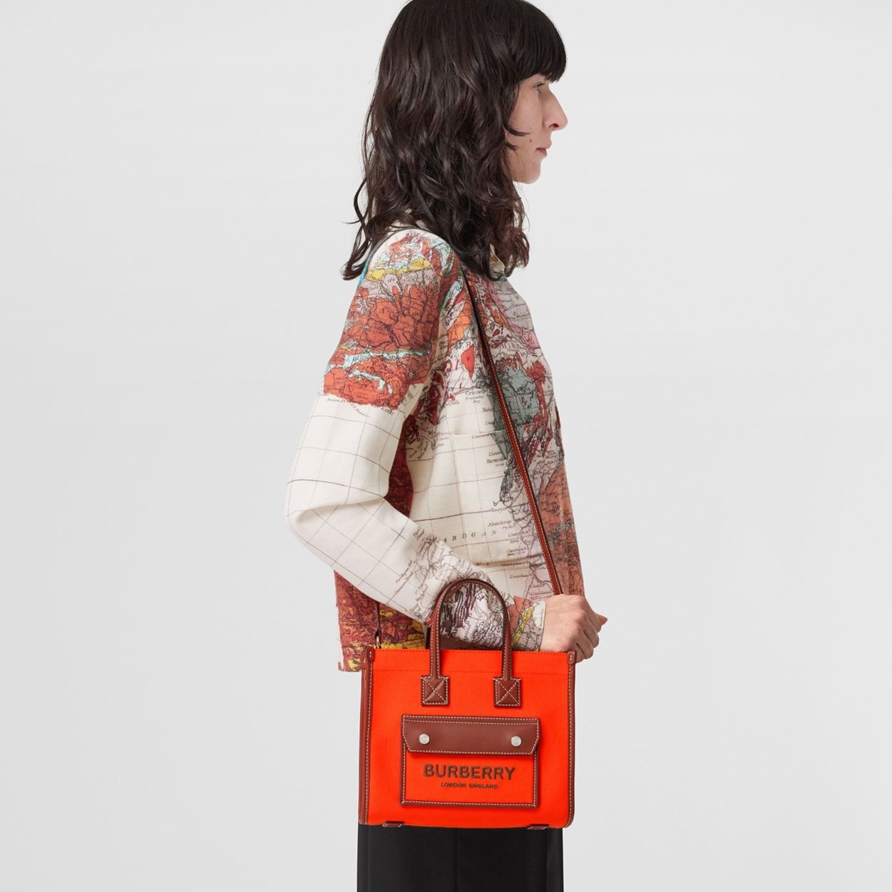 Mini Two-tone Canvas and Leather Freya Tote - 3