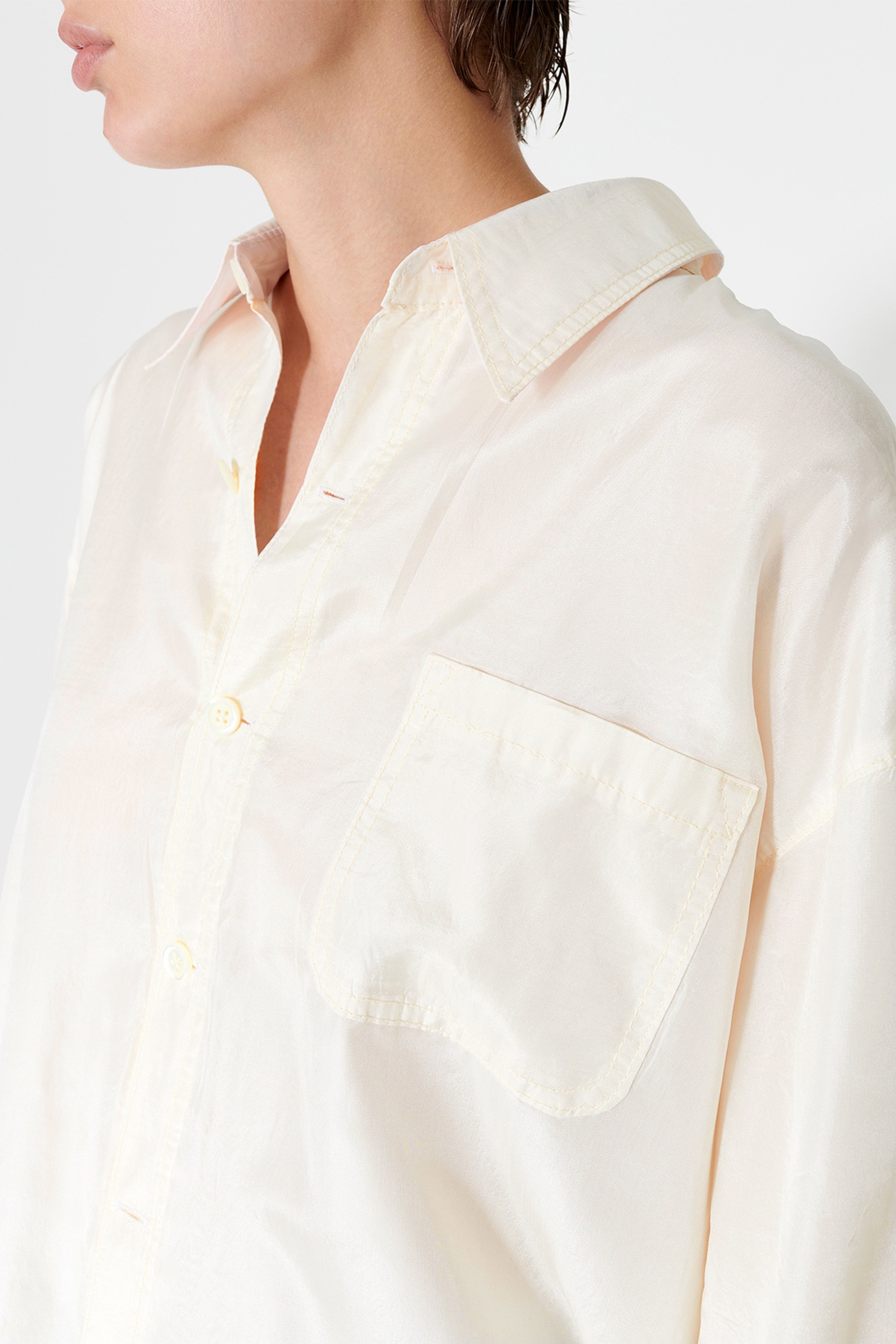 Darling Shirt Champagne Cotton Silk - 4