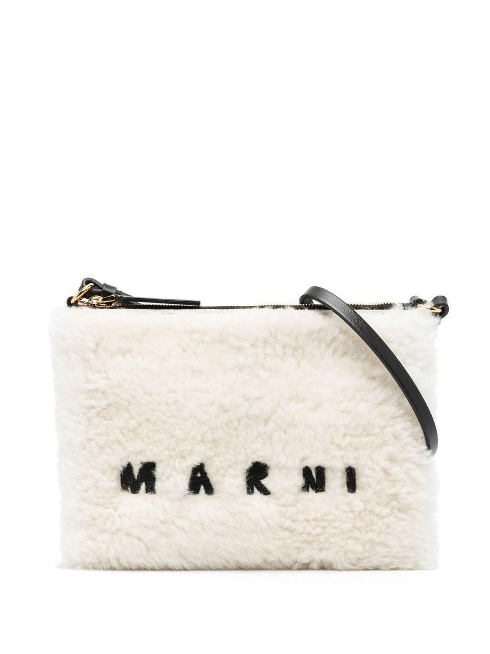 lamb fur cross-body bag - 1