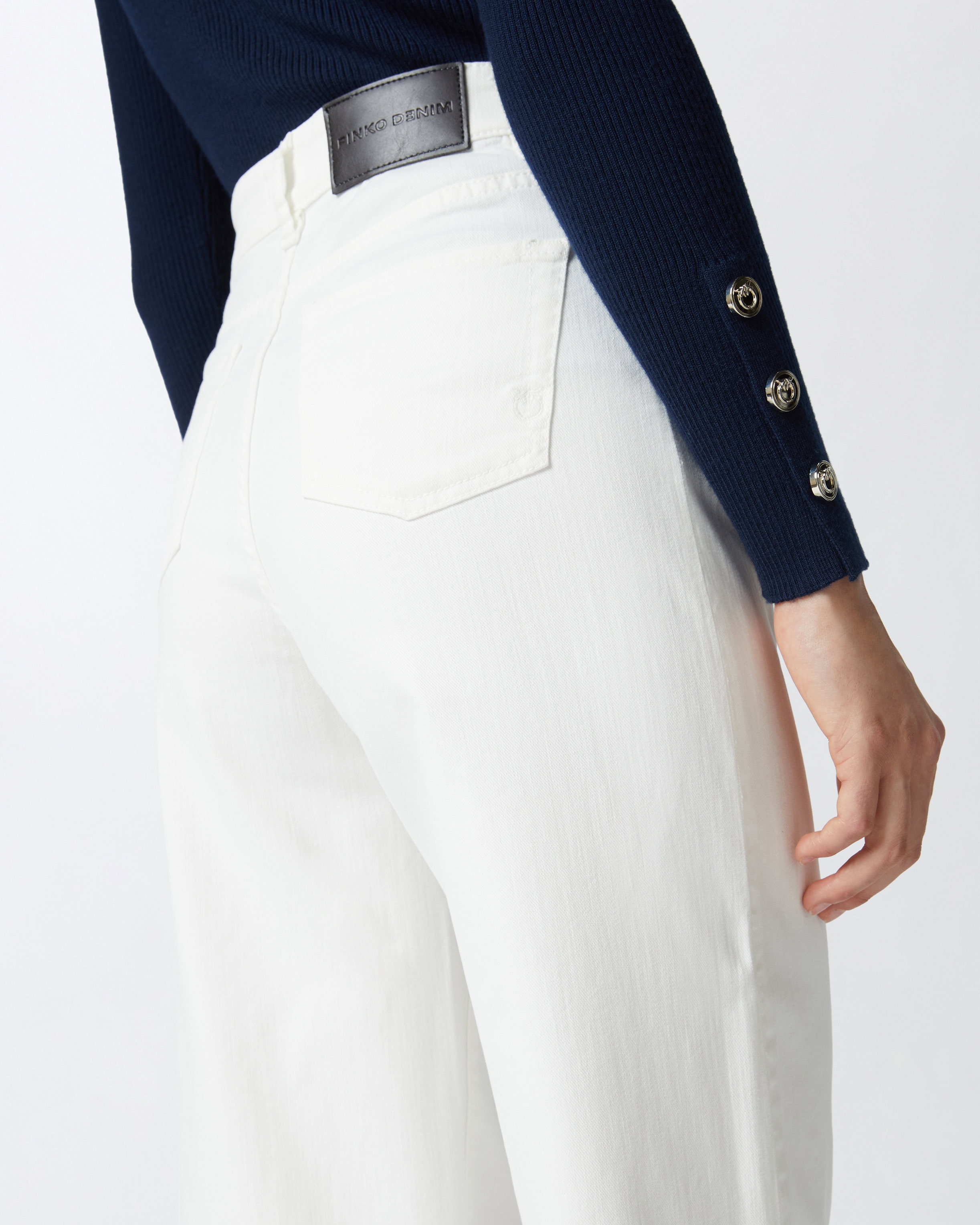 WIDE-LEG TROUSERS IN DYED TWILL - 5