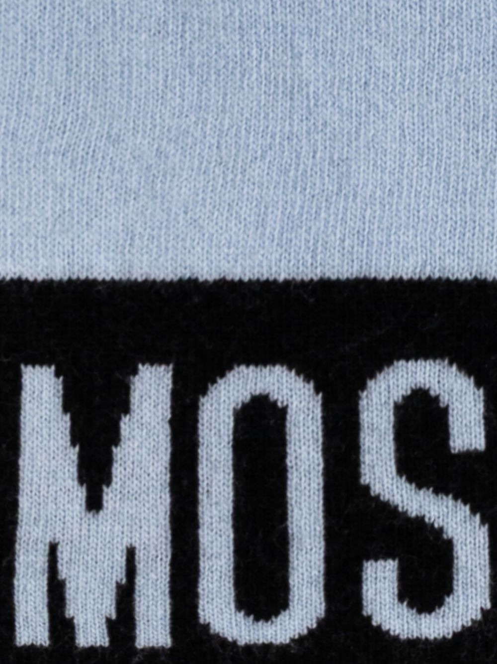 logo-detail knitted scarf - 5