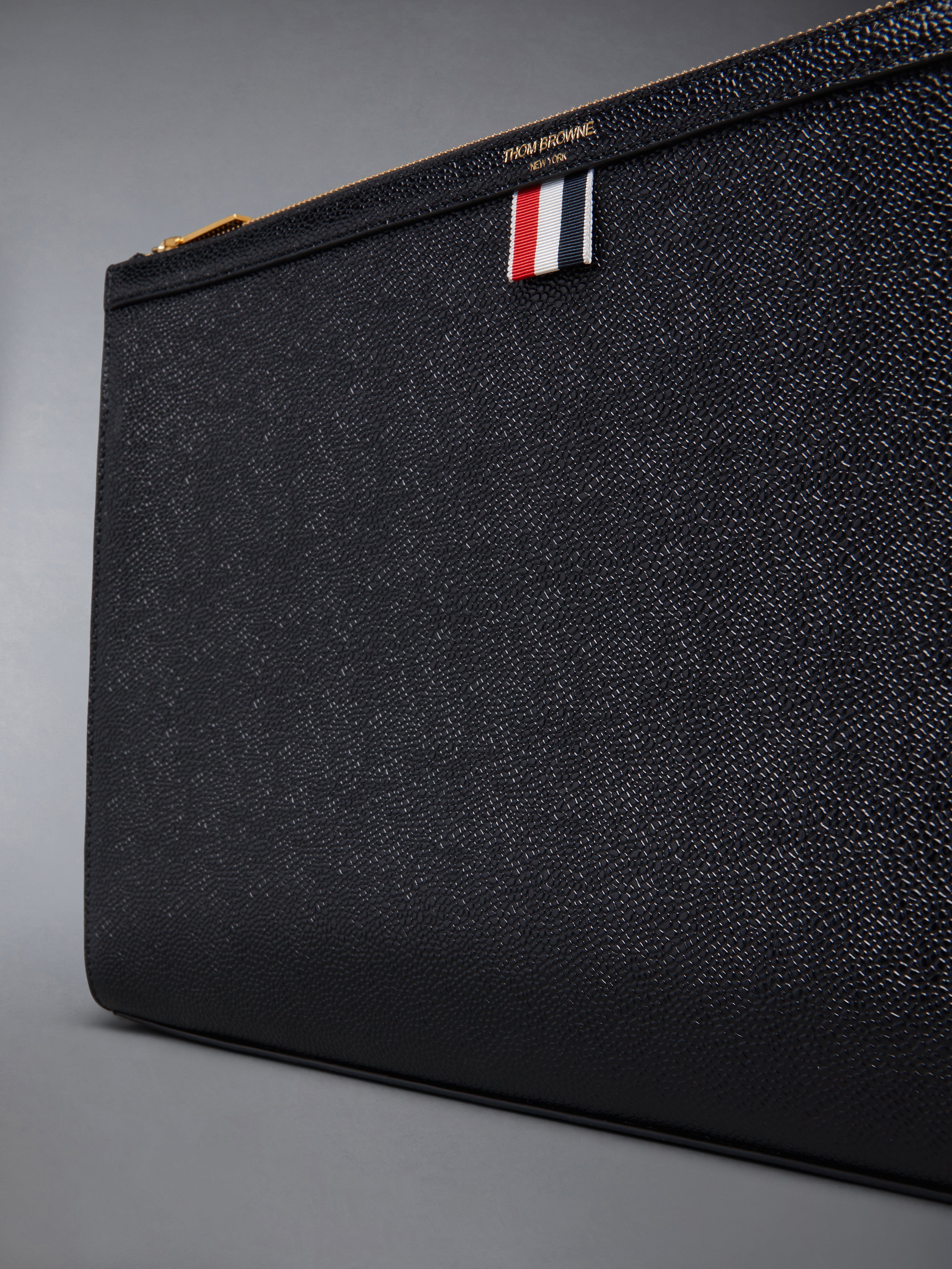 PEBBLE GRAIN 4-BAR CROSSBODY DOCUMENT HOLDER - 6
