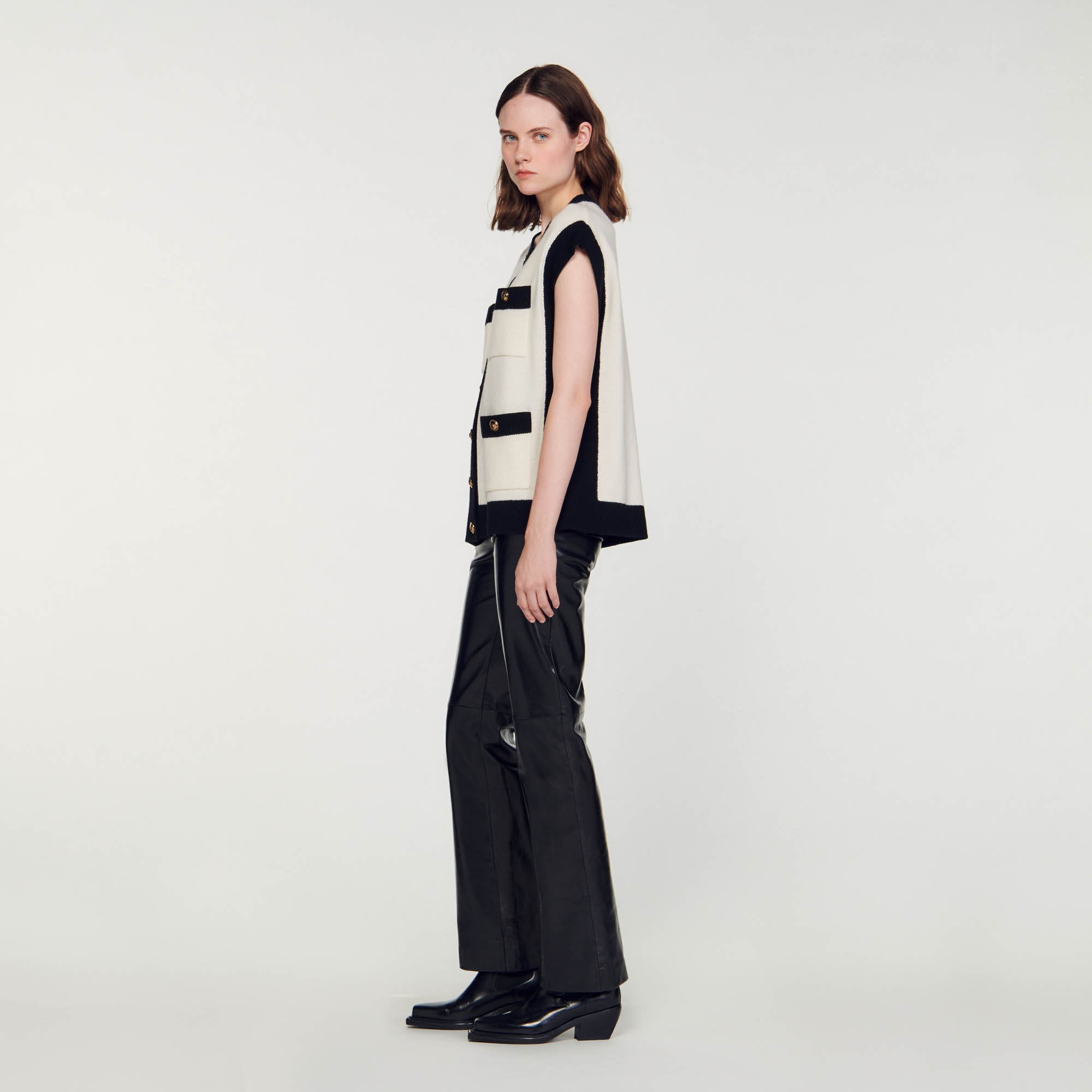 LOOSE SLEEVELESS COATIGAN - 7