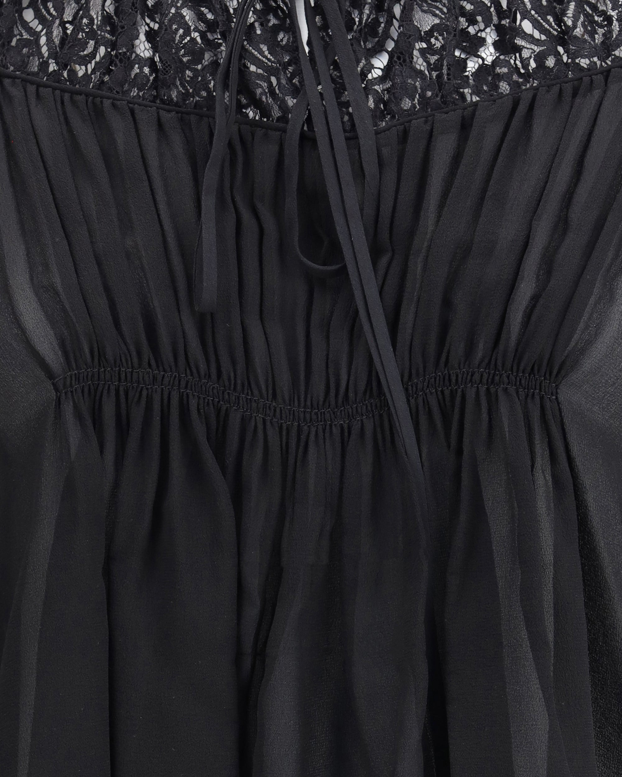 Silk georgette and lace Top - 3