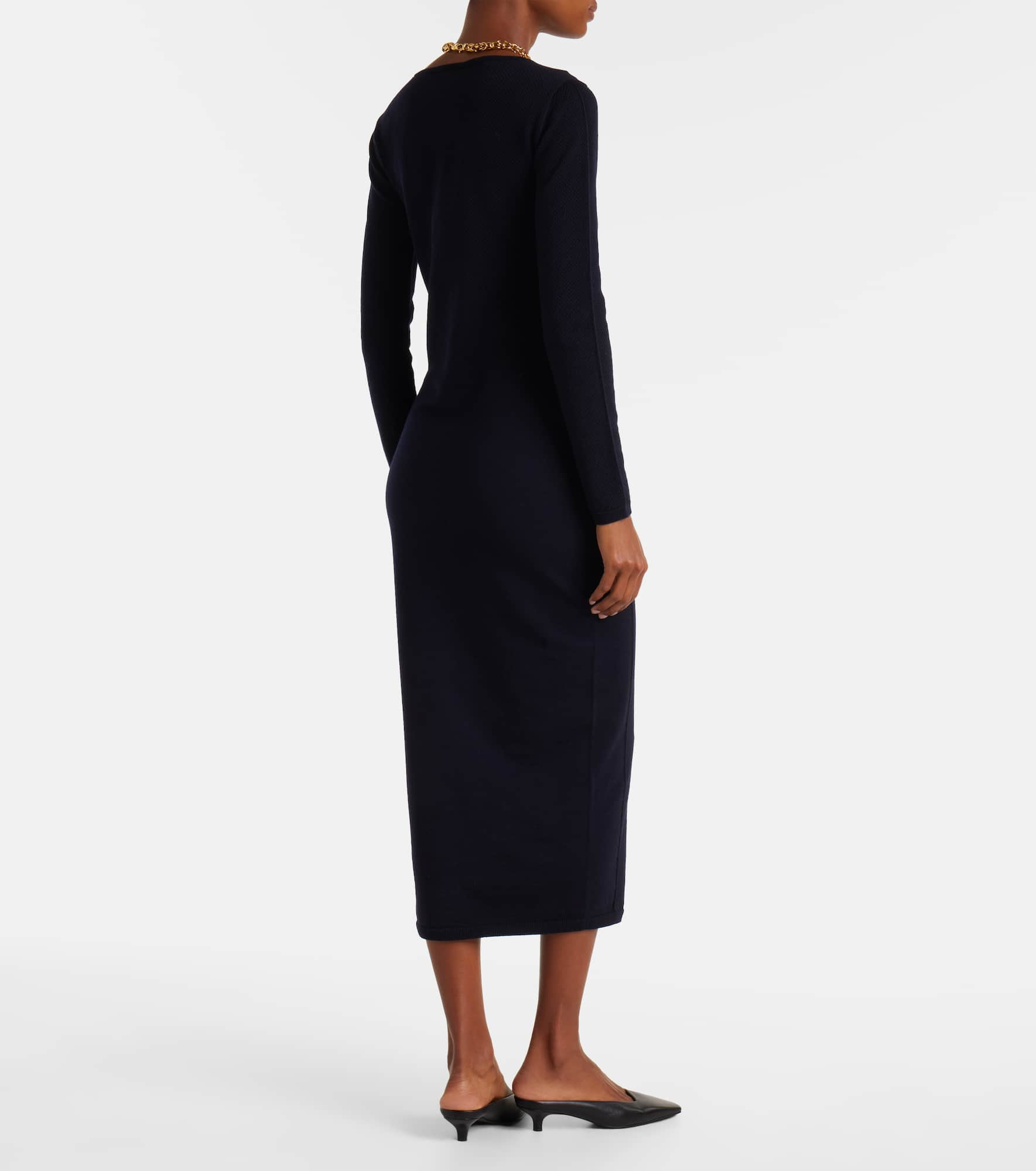 Sophia wool-blend midi dress - 3