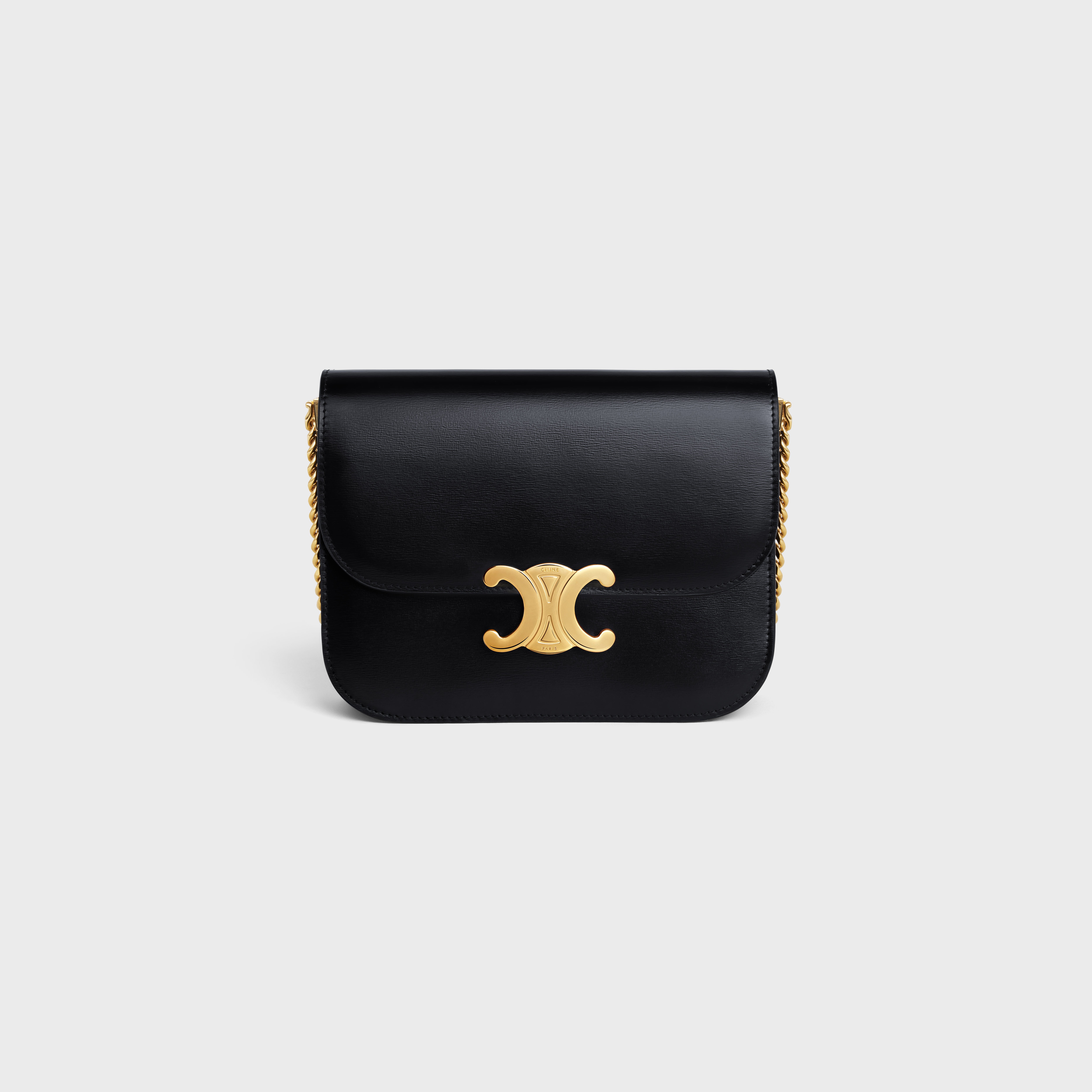 MEDIUM COLLEGE BAG in shiny calfskin - 1