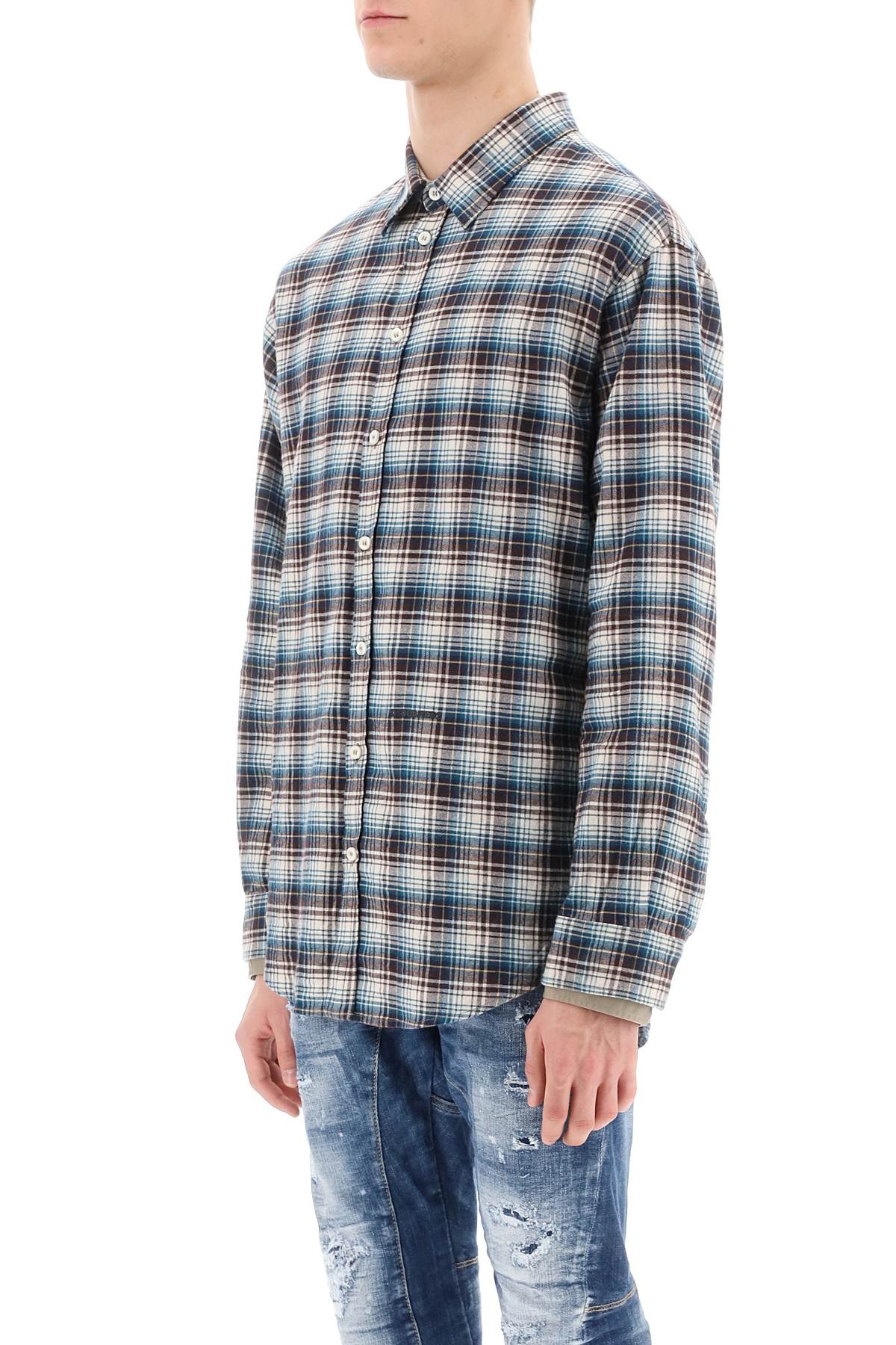 Check Shirt With Layered Sleeves - 3