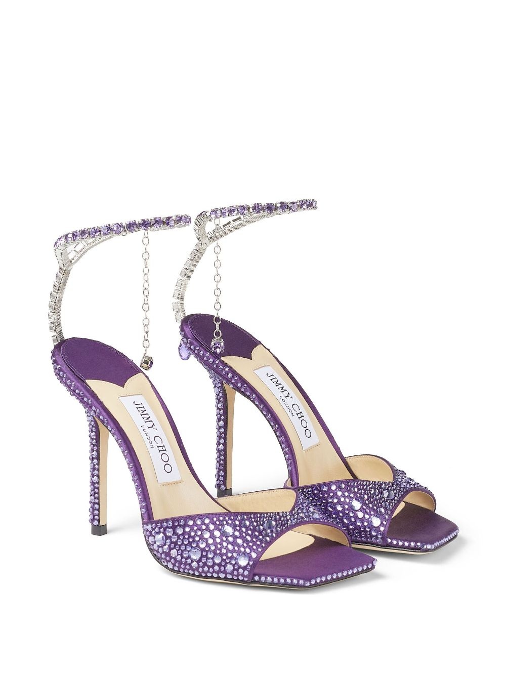 Saeda 100mm crystal-embellished sandals - 2