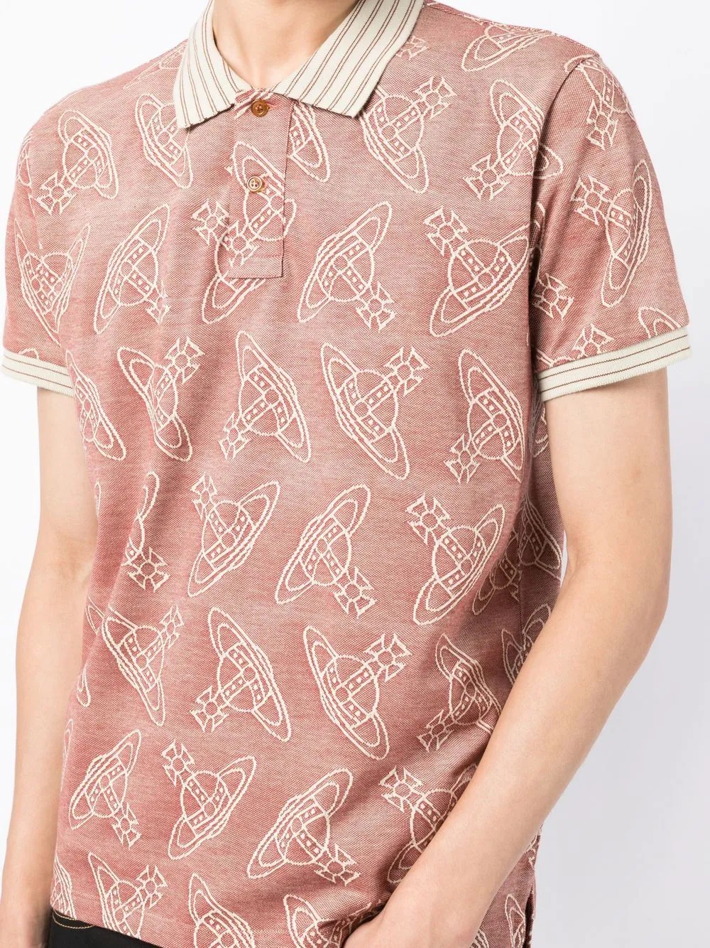 all-over Orb print polo - 5