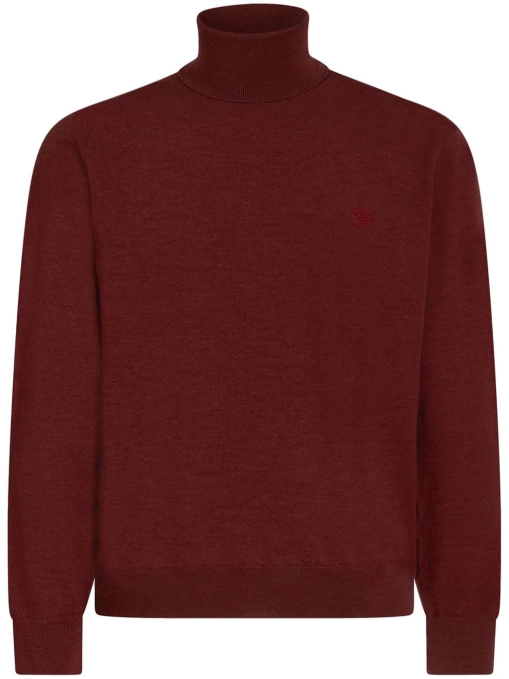 Pegaso-embroidered high-neck jumper - 1