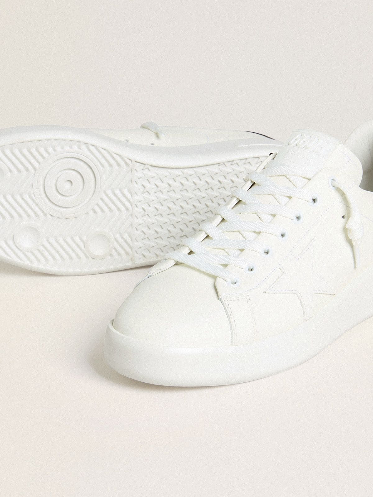 Men’s Purestar with white leather star and burgundy croc-print leather heel tab - 3