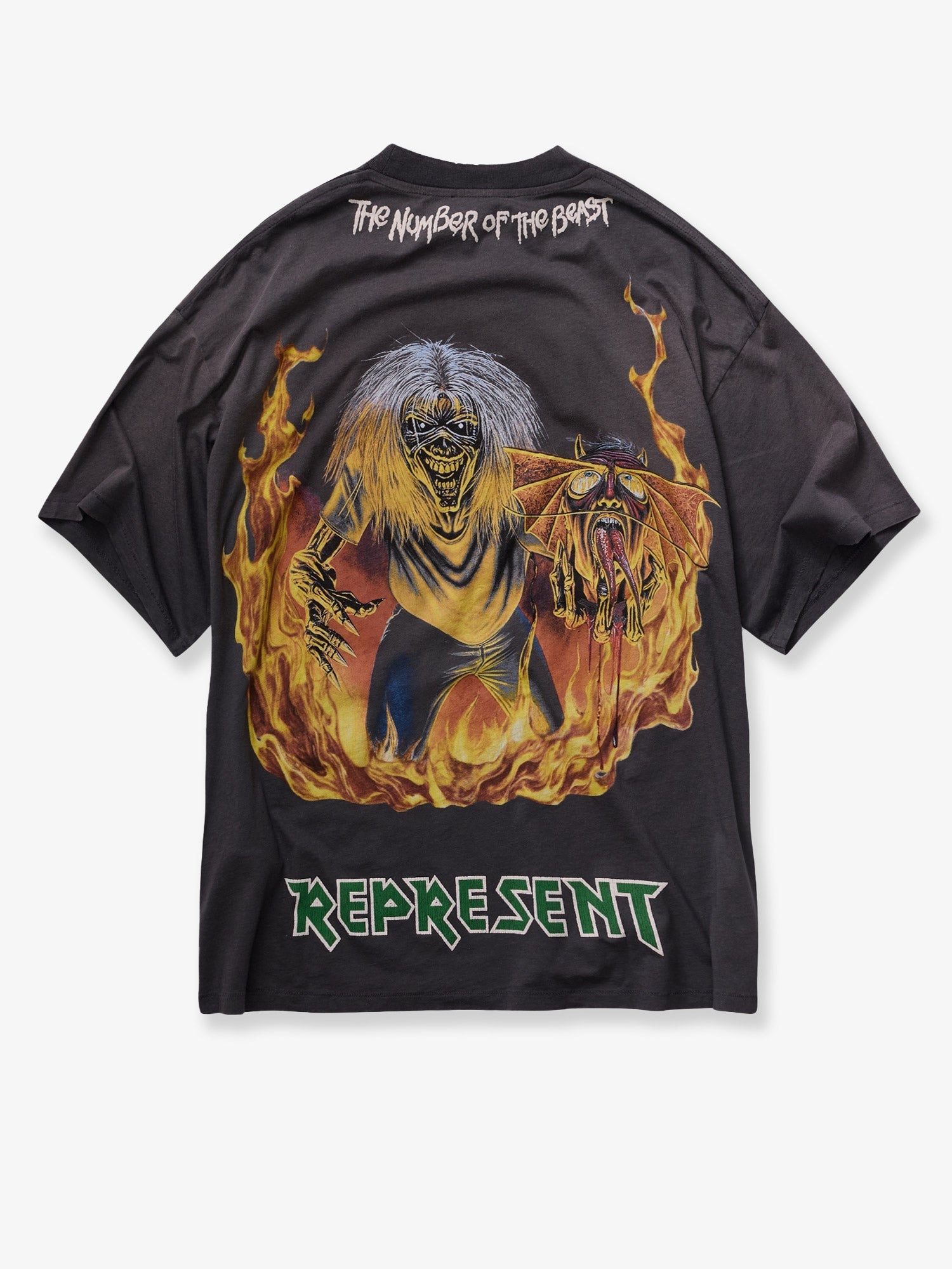 Represent Iron Maiden Number Of Beast Cotton And Hemp T-Shirt - 3