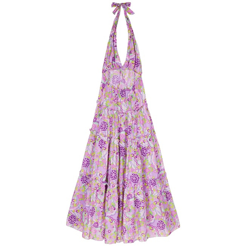 Vilebrequin Women Long Cotton Dress Rainbow Flowers outlook