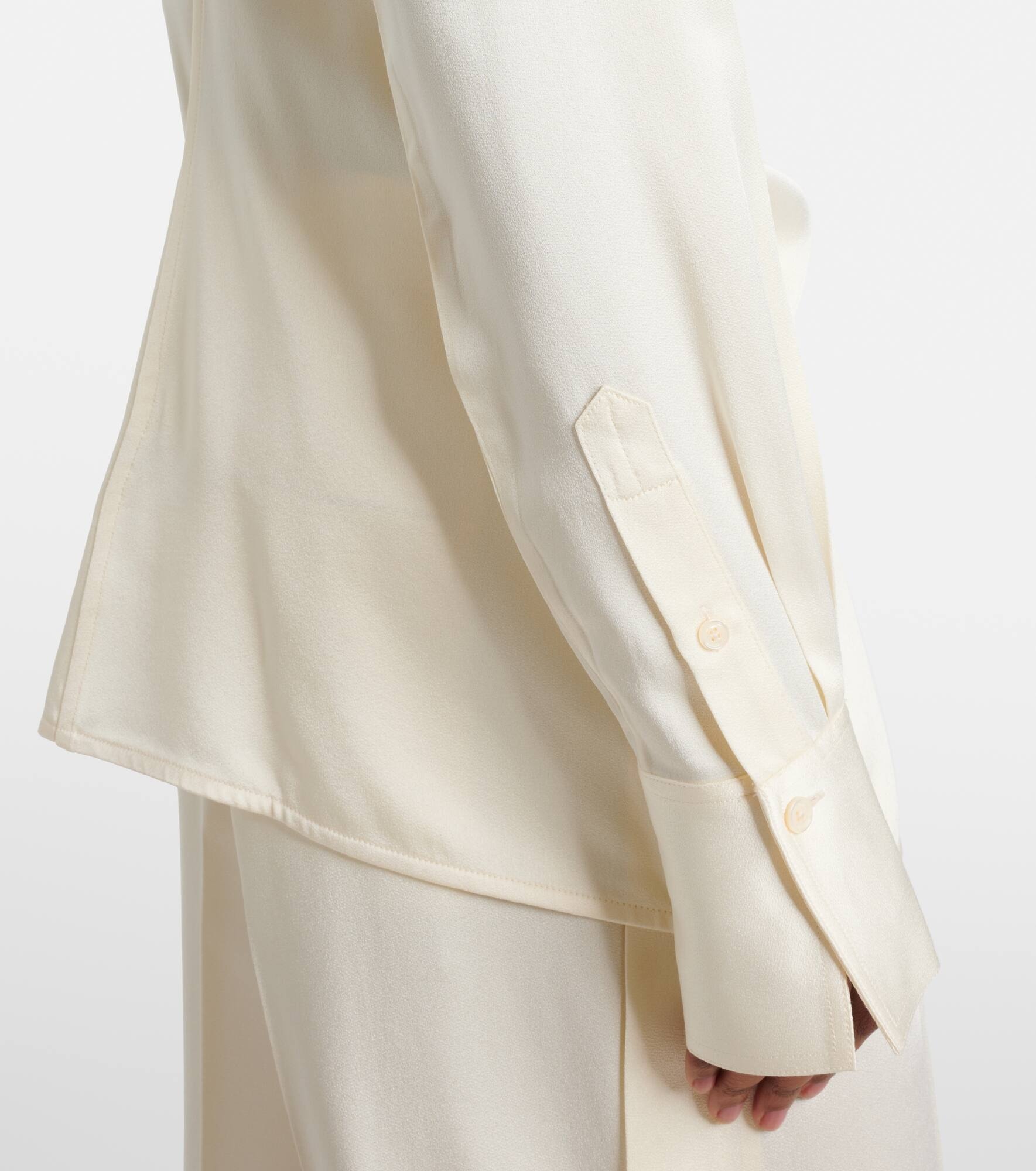 Gathered satin shirt - 5