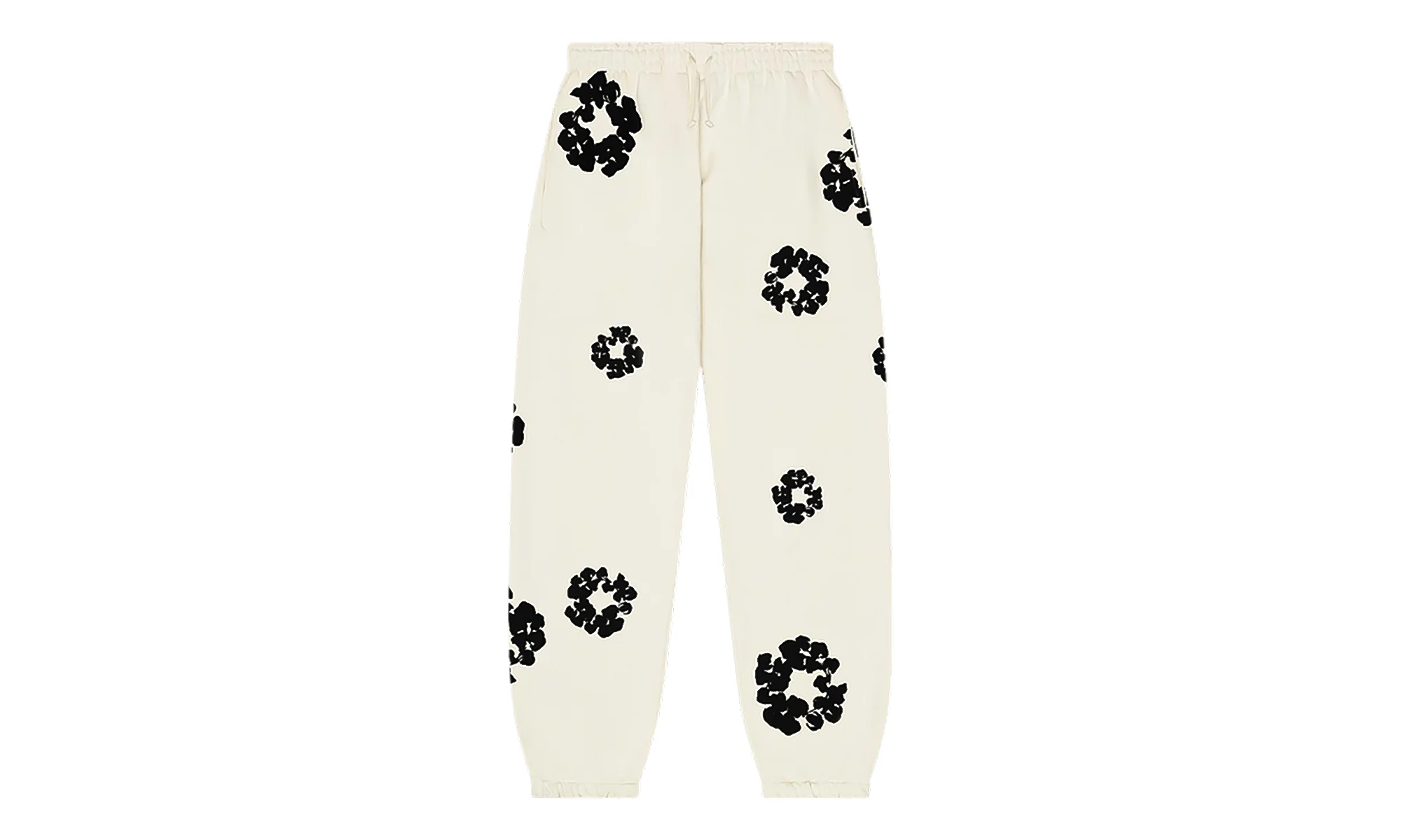 Cotton Wreath Sweatpants "Oatmeal / Black" DT632 - 1