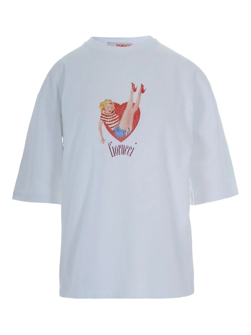 heart-print cotton T-shirt - 1