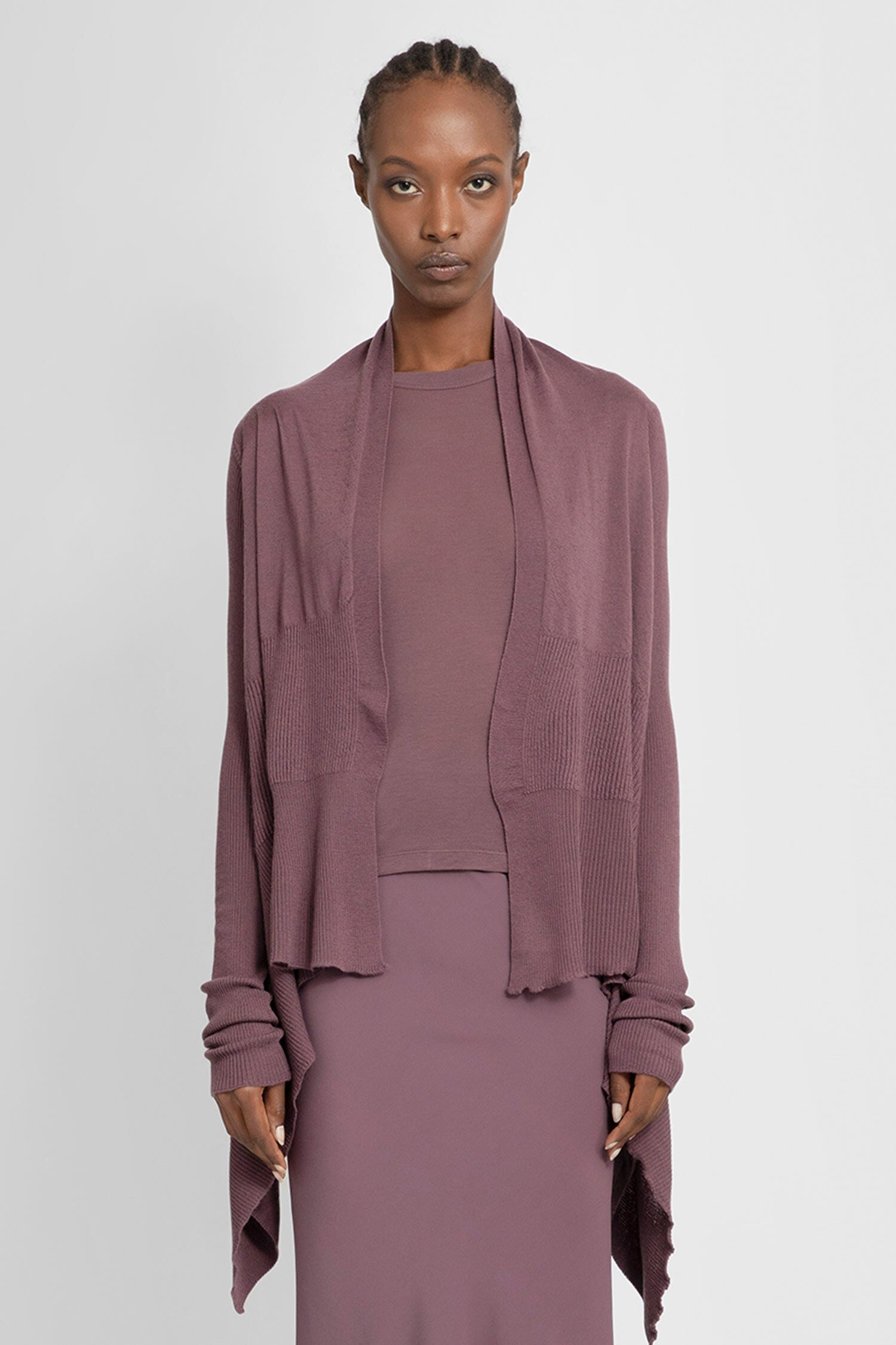 RICK OWENS WOMAN PURPLE KNITWEAR - 1