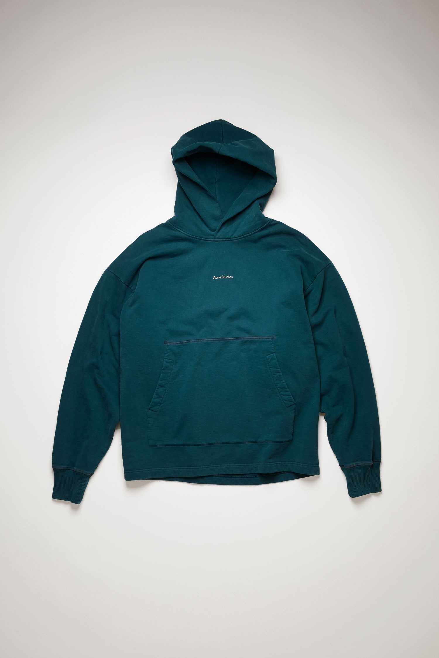 Logo print hooded sweatshirt deep petrol - 5