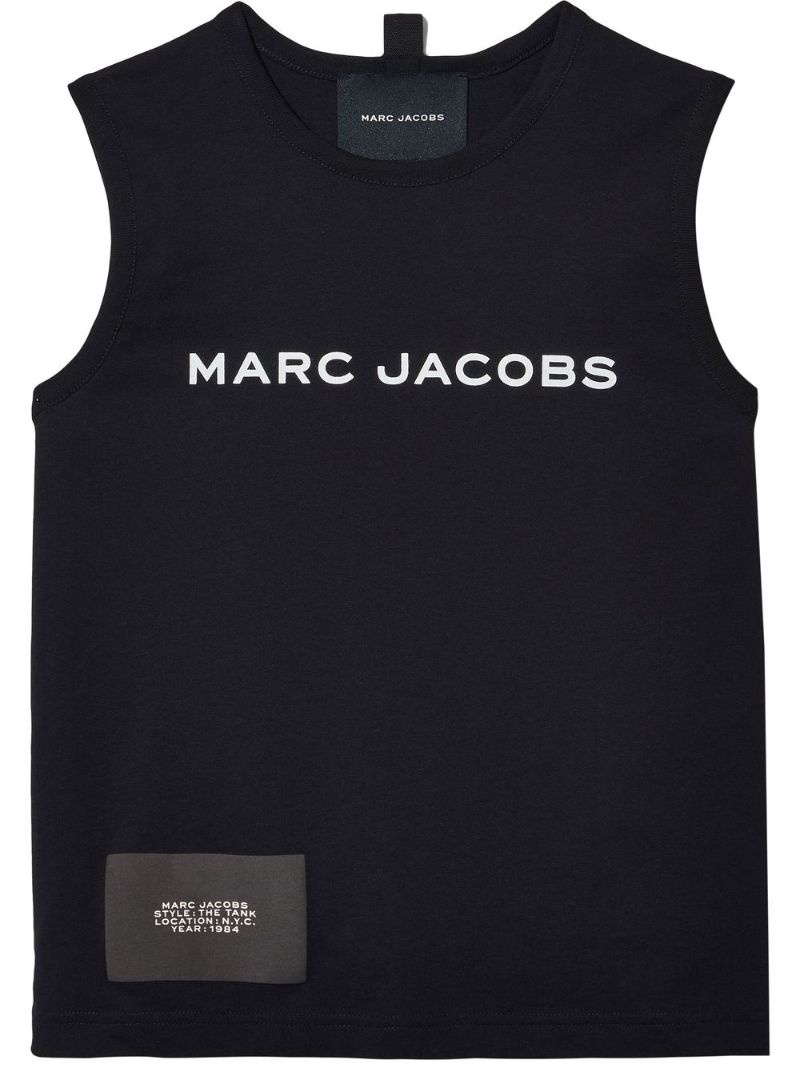 logo-print tank top - 1