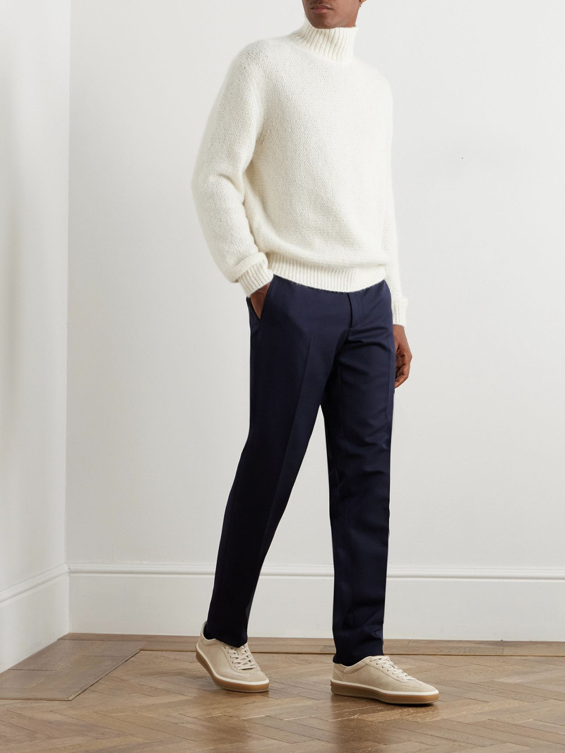 Loro Piana Corno Bianco Cashmere Rollneck Sweater Cream outlook