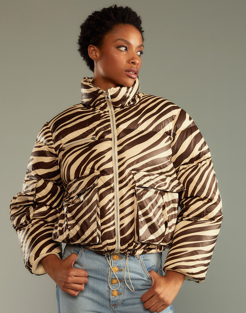 Zebra Down Puffer Jacket 1