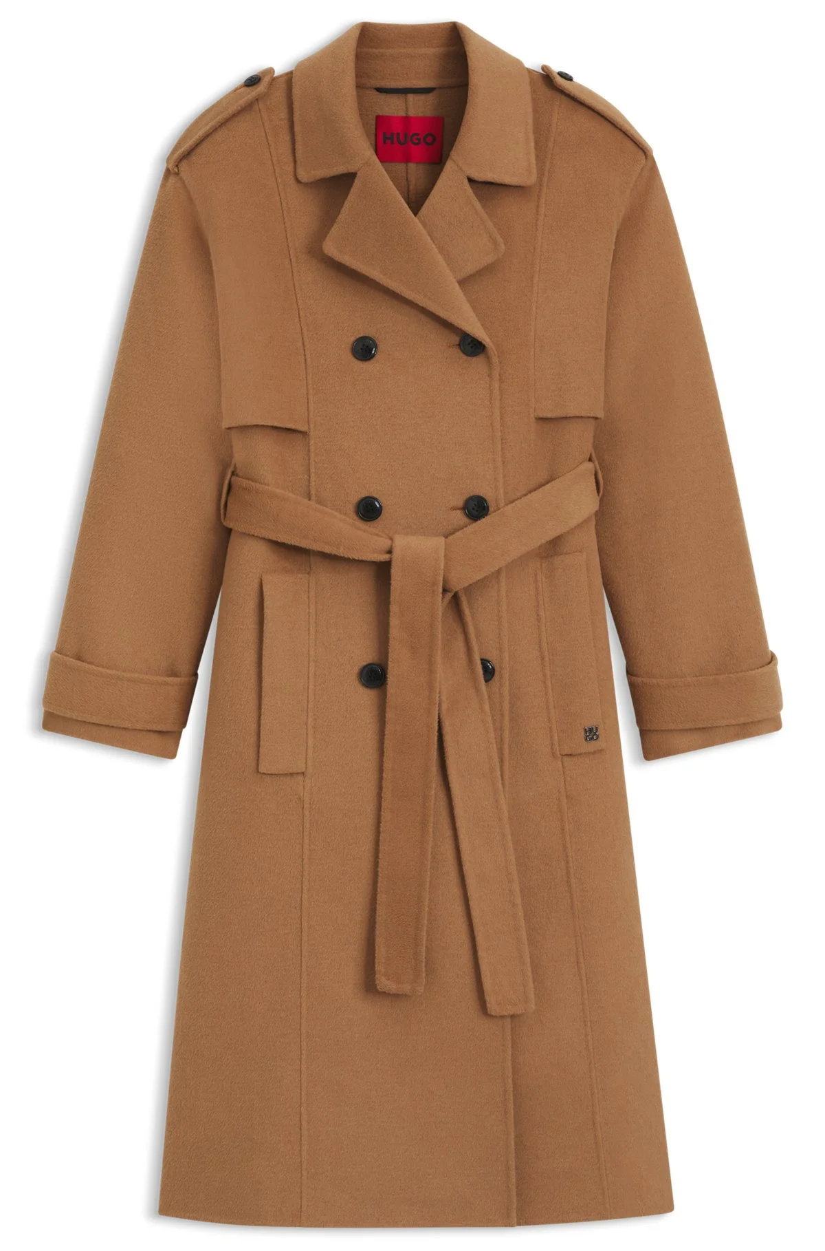 RELAXED-FIT TRENCH COAT WITH STACKED-LOGO RIVET - 1