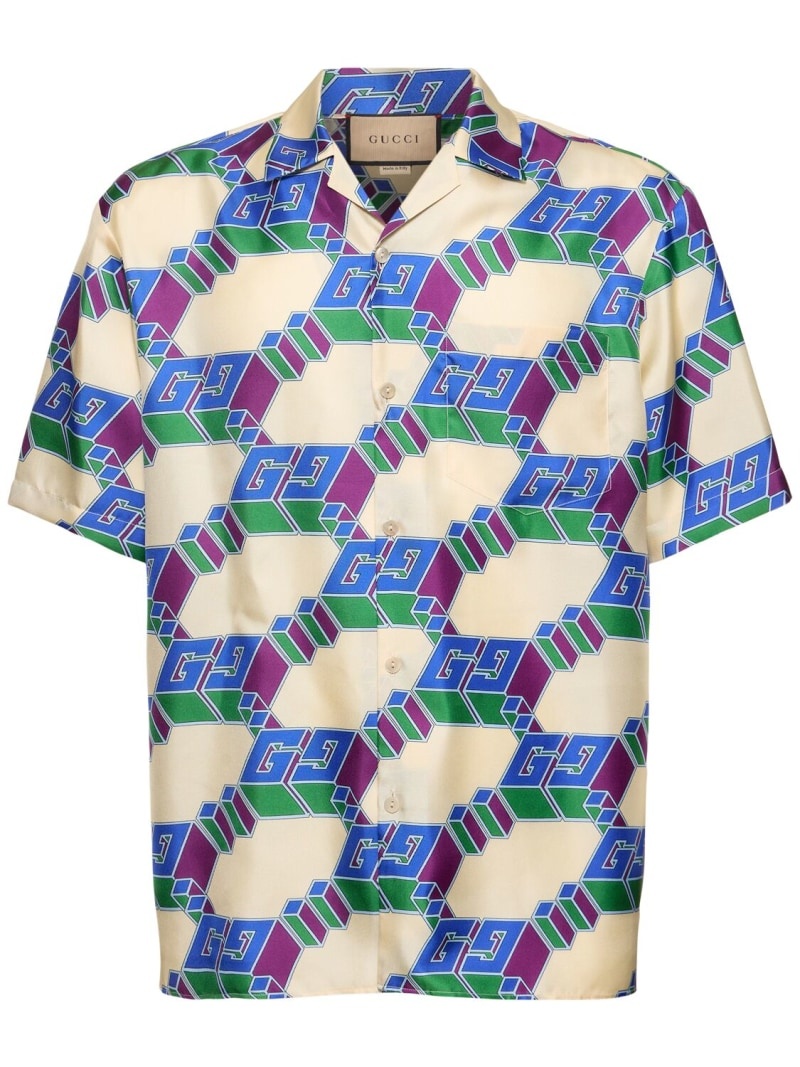 GG Hawaii silk bowling shirt - 1