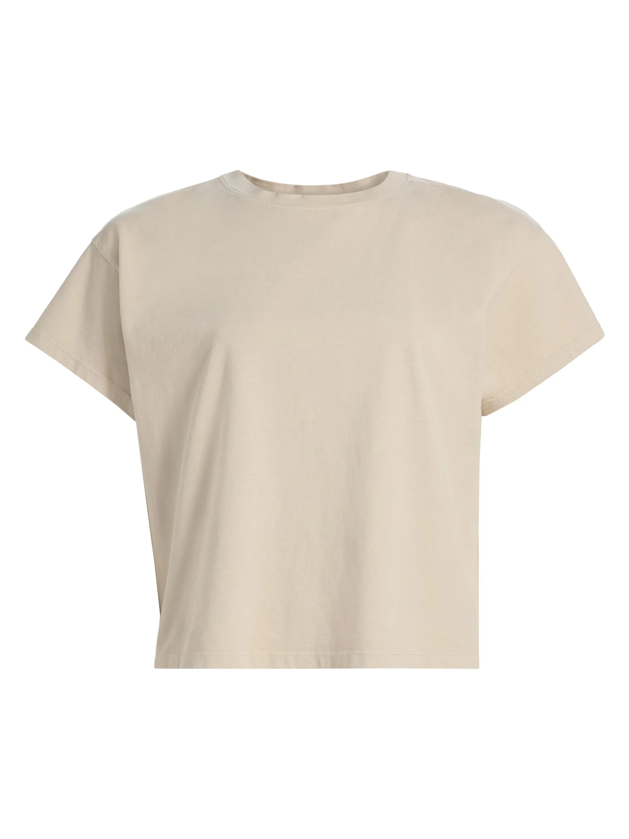 Women's Kelly Distressed Washed Boxy T-Shirt - Soft Beige - 1