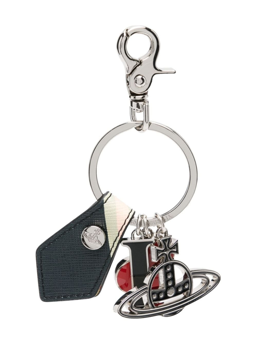 Orb-plaque multi-charm keyring - 1