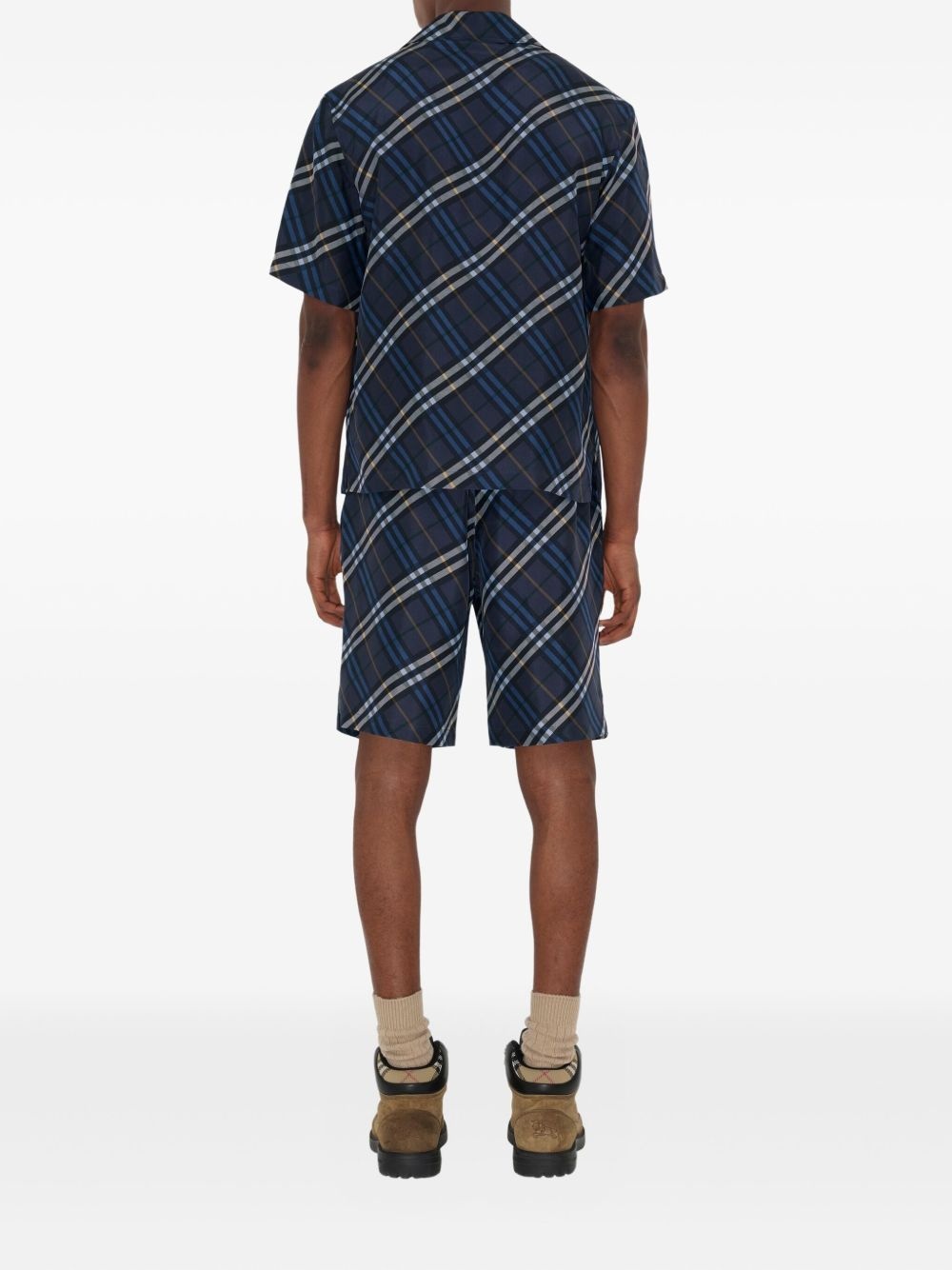 checked silk shirt - 3