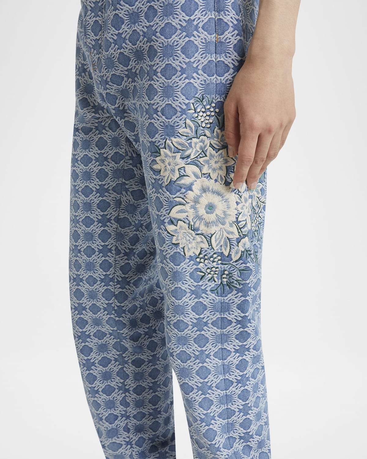 Men's Floral Embroidered MA Quad Jeans - 5
