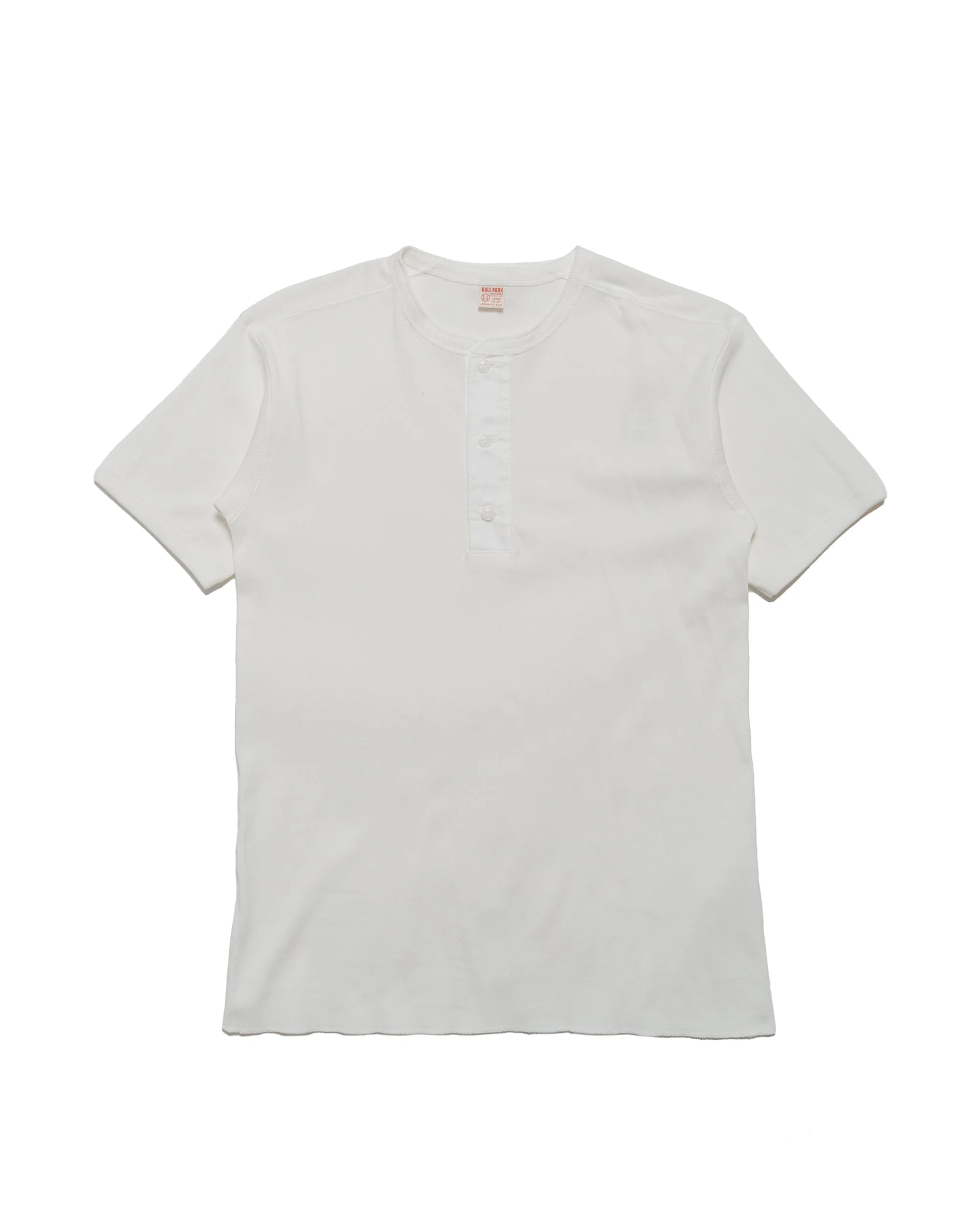 MC23022 Union Henley Undershirt S/S White - 1