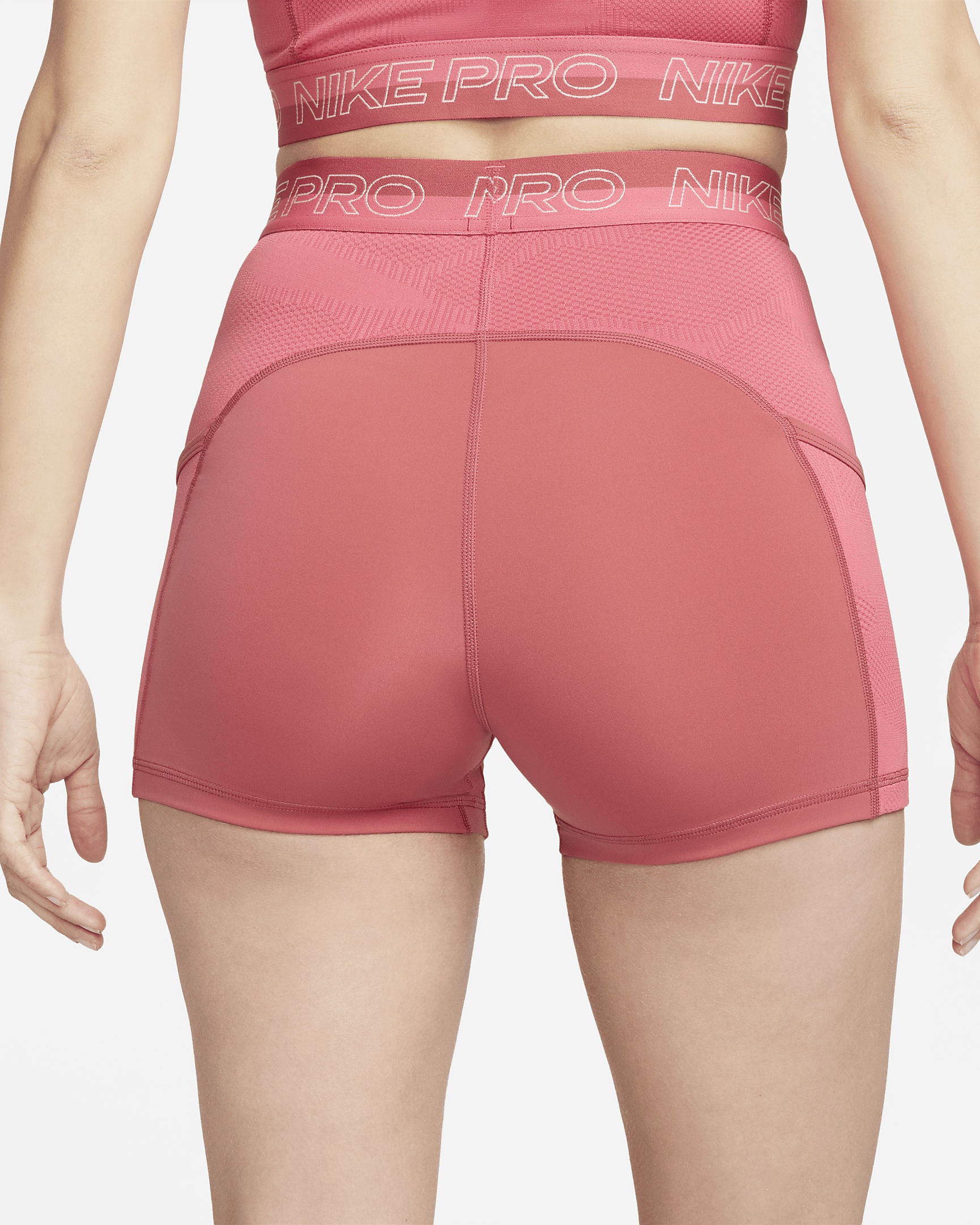 Women's Nike Pro High-Waisted 3" Training Shorts with Pockets - 3