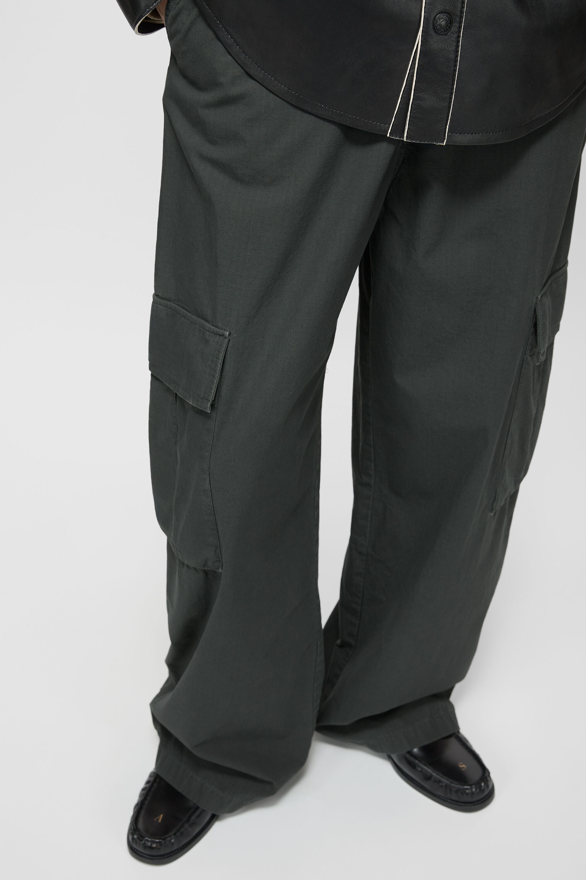 Ripstop cargo trousers - Faded black - 5