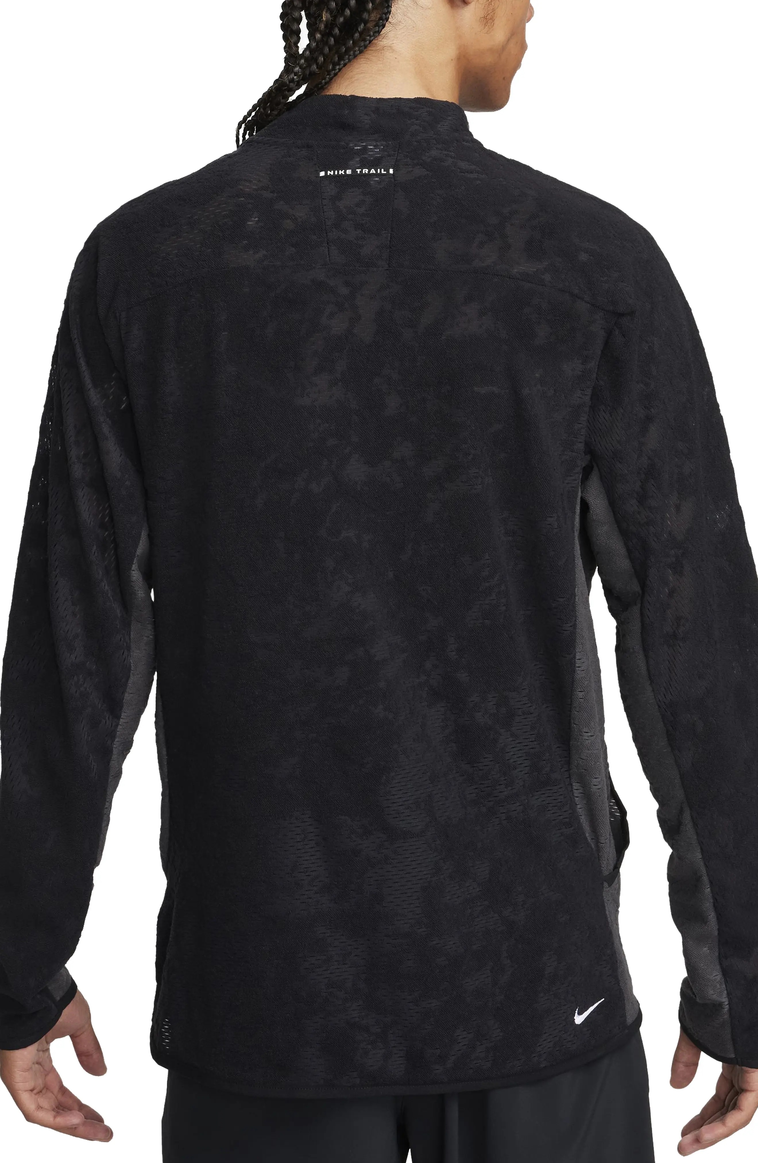 Dri-FIT Half Zip Midlayer Trail Running Top in Anthracite/Black/White - 2