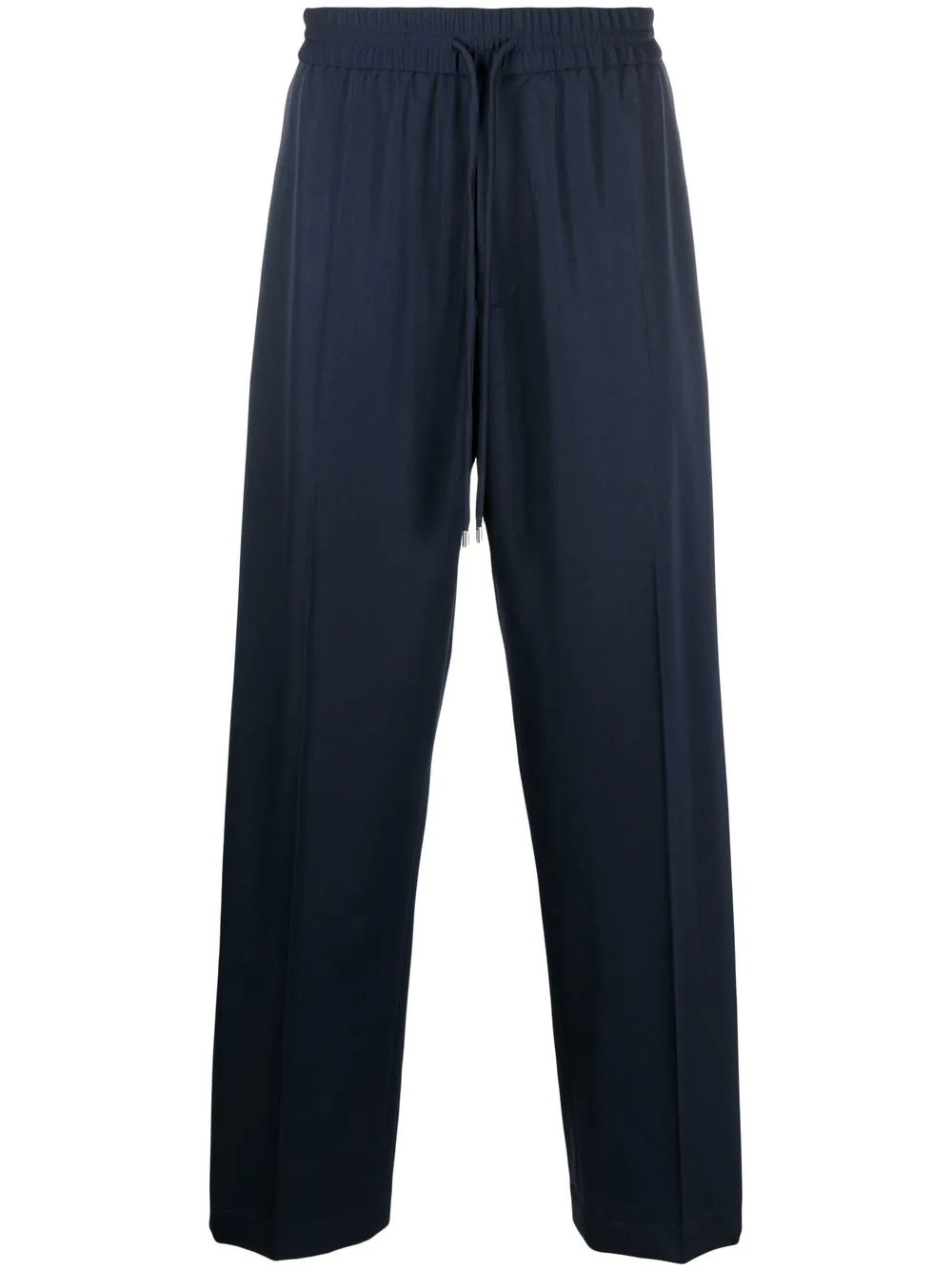 straight-leg drawstring-waistband trousers - 1