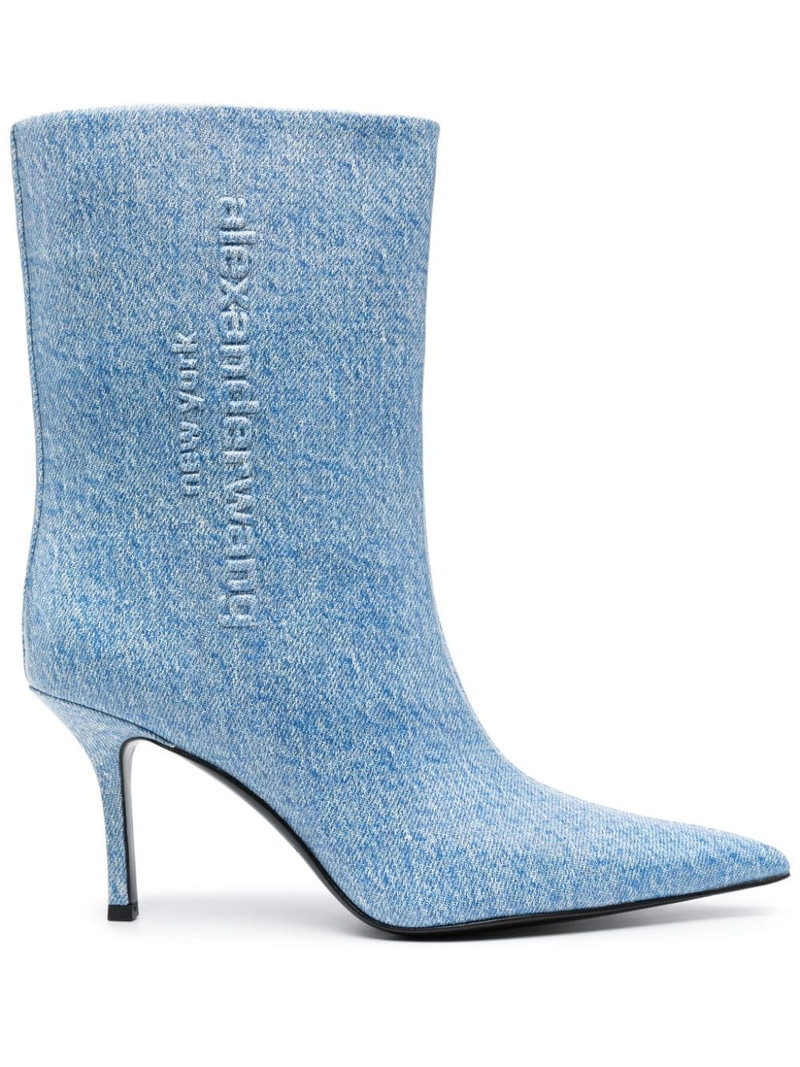 Delphine 90mm denim boots 1
